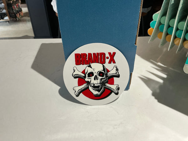 Brand X circle skull sticker