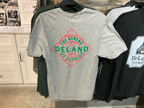 Vintage Deland Tabasco red green grey shirt