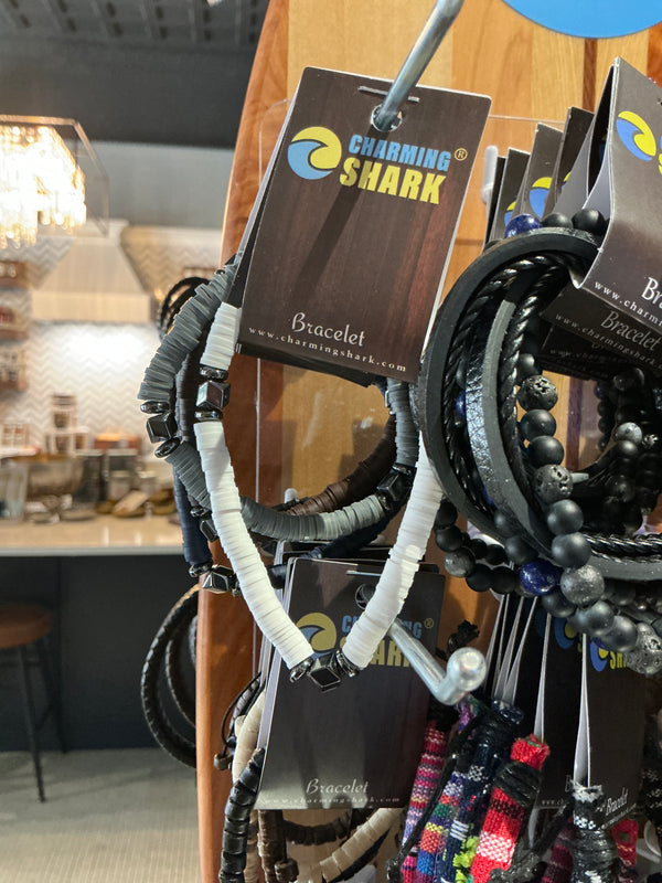 Charming Shark Hematite Fimo Bracelet J-2458