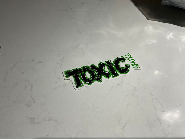 Toxic skates die cut sticker