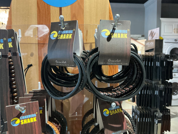 Charming Shark Triple Leather Bracelet J-2417