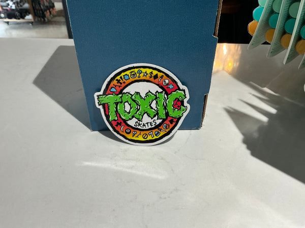 Toxic skates circle sticker