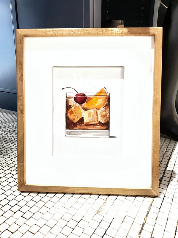 Jamie Cain old fashioned print and regular wood frame
