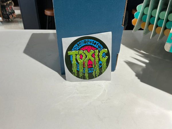 Melting toxic circle sticker