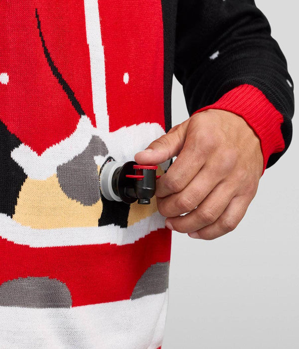 Jolly Juice Dispenser Sweater - Men's Naughty Christmas Knit