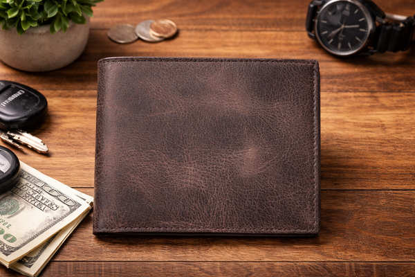 Leather Wallet, Premium Genuine Leather Bifold Wallet