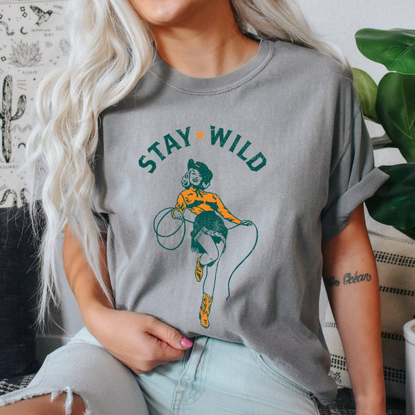 Stay Wild, Cowgirl, Western, Country, Cowboy, Tshirt