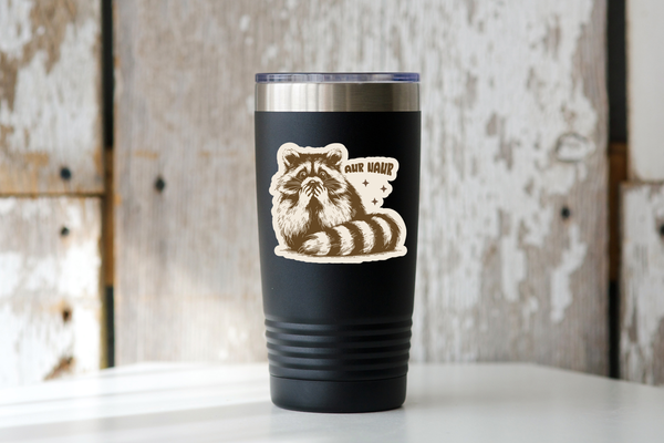 Aur Naur Sticker - raccoon, street cat, trashy, trash, funny