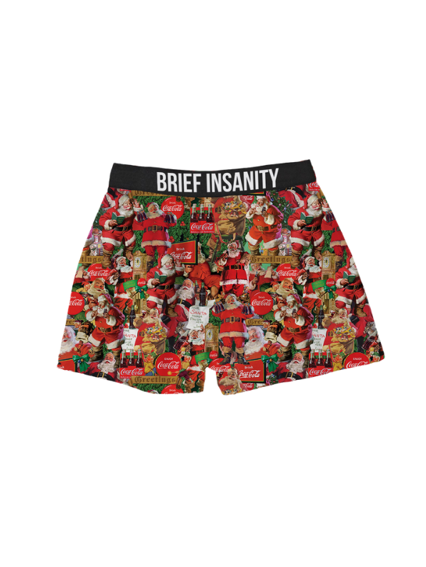 Coca Cola All Over Santa Boxer