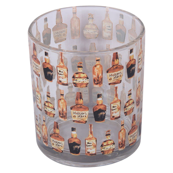 Bourbon Bottles Repeat Rocks Glass