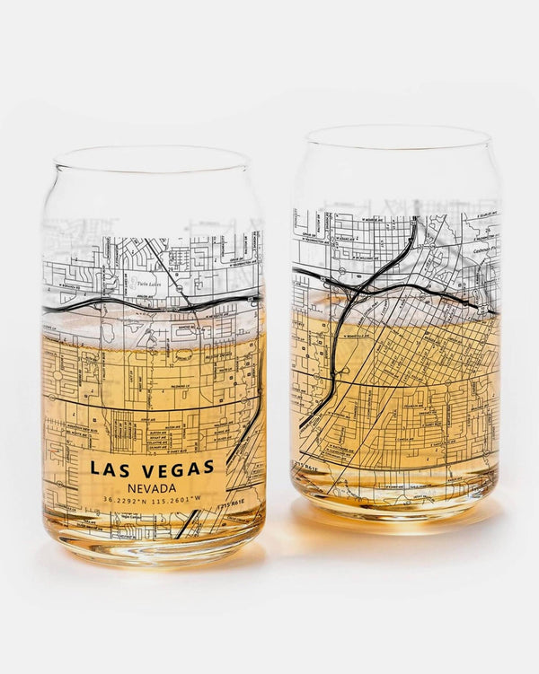 Custom DeLand Topographic Map Pint Glasses