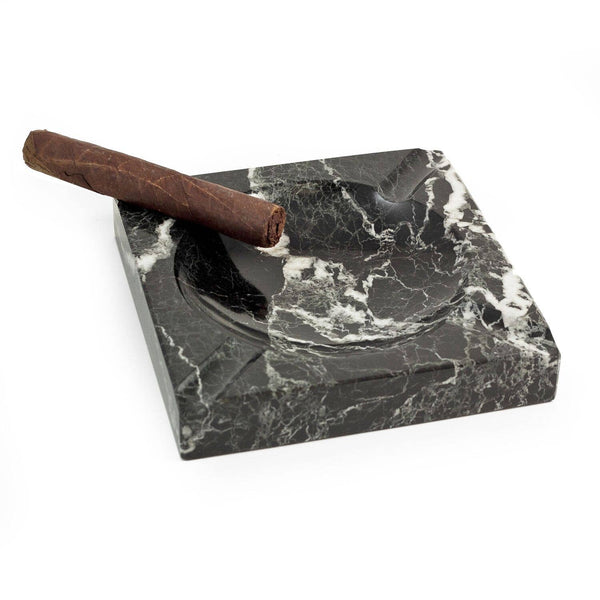 Ashtray - Square Black Marble
