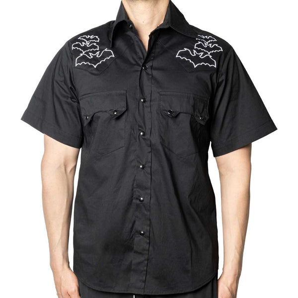 Bat Bone White Western Shirt