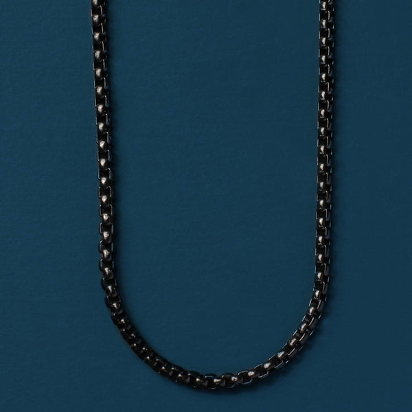 Black Stainless Steel Chain Necklace for Men