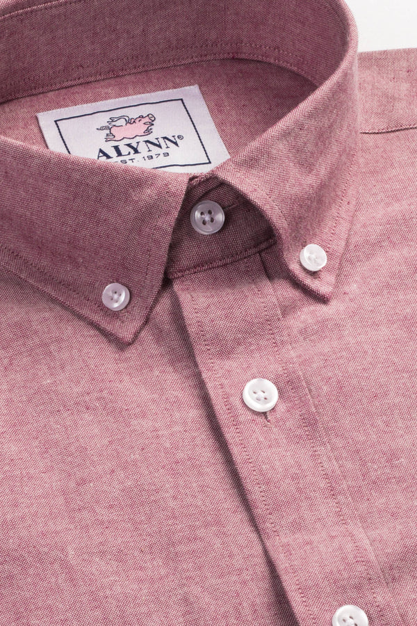 Lucas Casual Untuckable Casual Fit Dress Shirt Red By Alynn