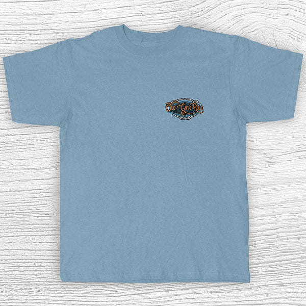 Old guys rule Old Crabby's stone blue shirt