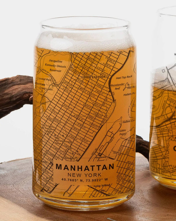 Custom DeLand Topographic Map Pint Glasses