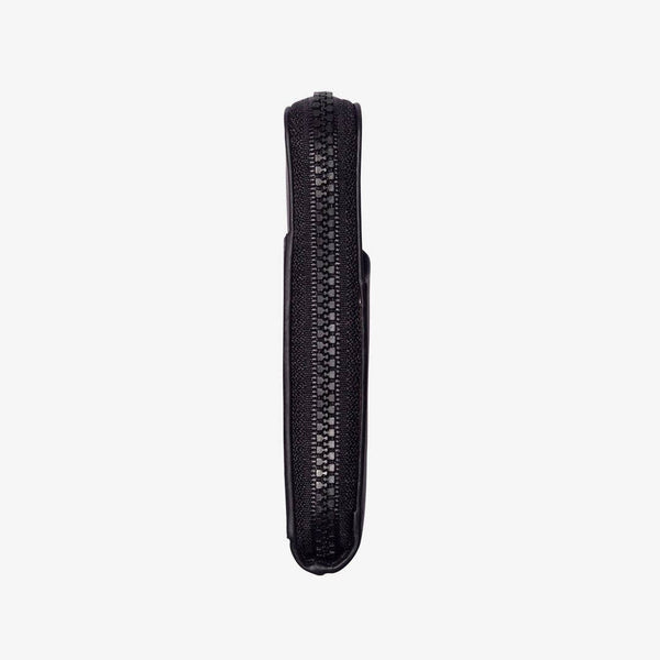 Black - Leather Zip Wallet