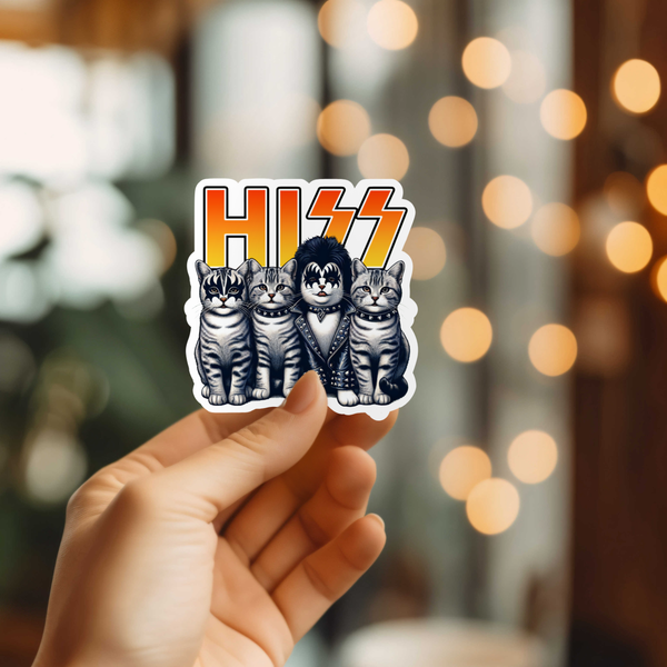 Funny Rocker Cats Sticker | Laptop Sticker | Vinyl Sticker