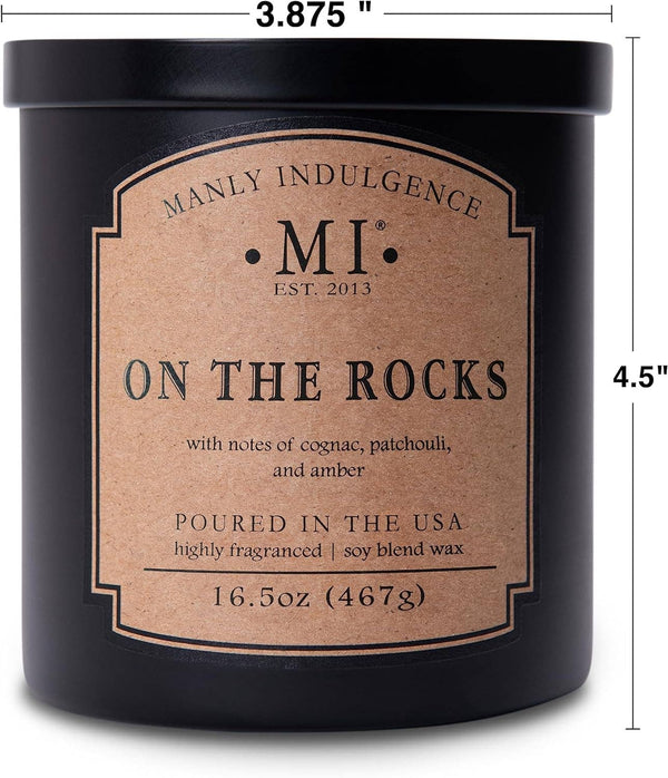On The Rocks 2-Wick Scented Candle, Soy Blend Wax, 16.5oz