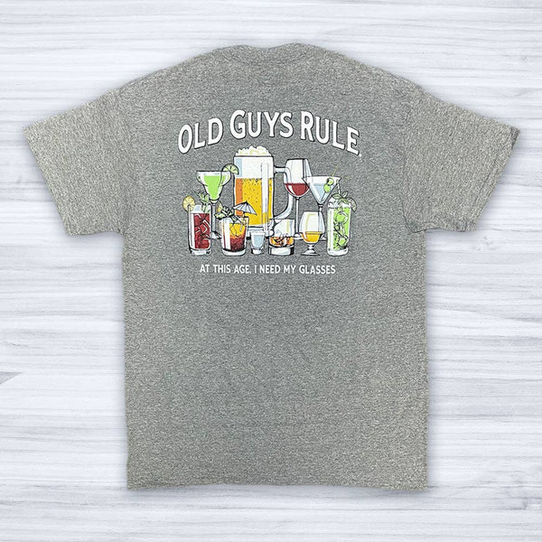 Old guys rule Glasses alcohol graphite heather shirt