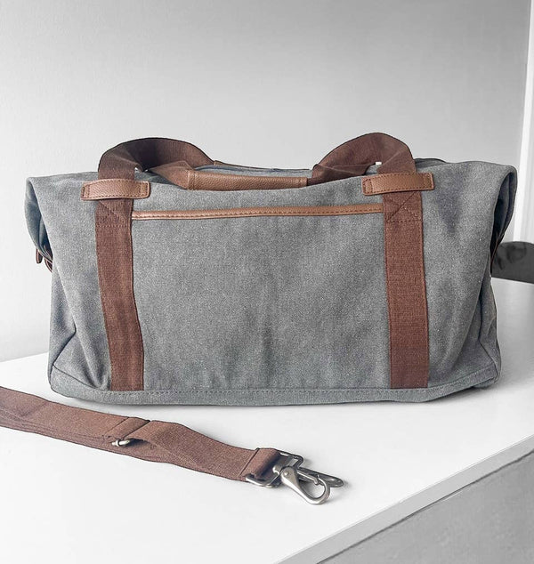 Canvas Duffel Bag, Canvas Weekender Bag, Men's Weekender Bag