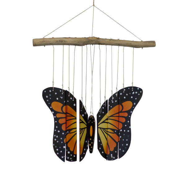 Butterfly Tumbled Glass Wind Chime