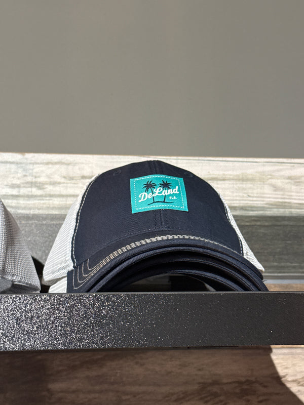 Vintage Deland, blue palms hat