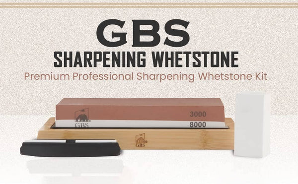 GBS Premium Whetstone Knife Sharpening Stone 2 Sid