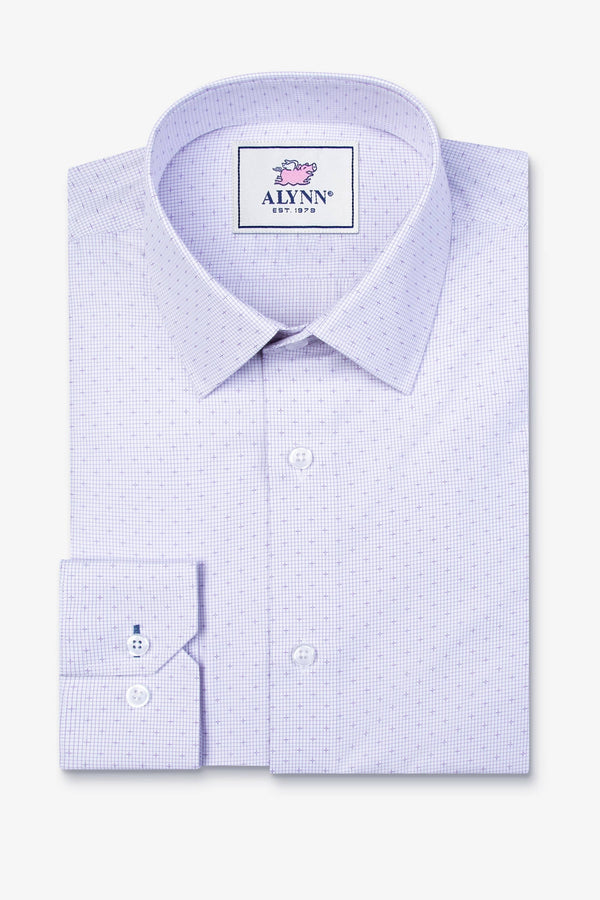 Evan Slim Fit Aqua Purple Men's Dress Shirt by Alynn