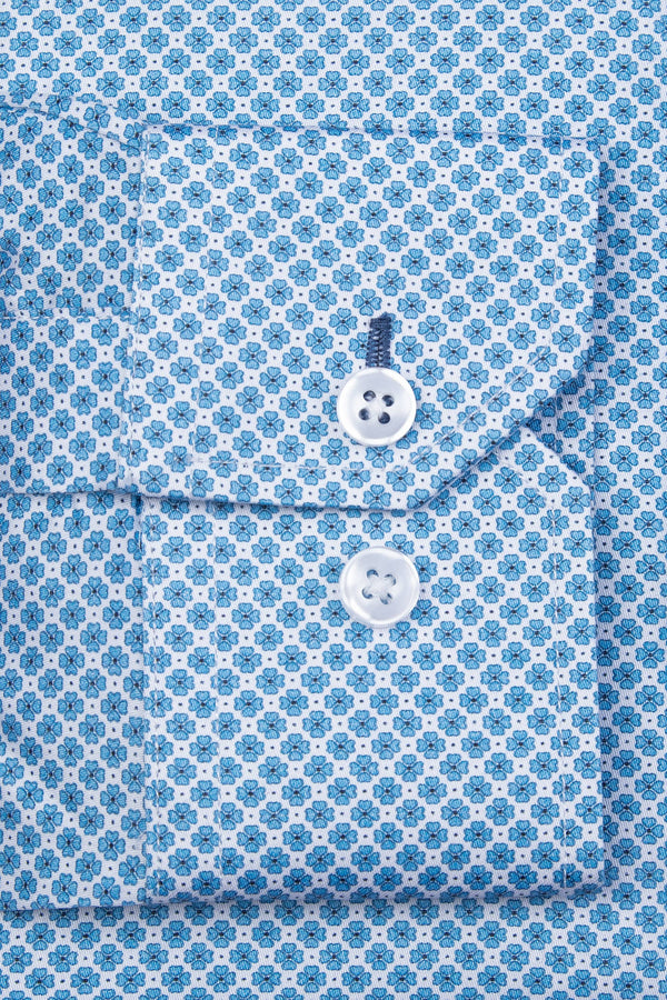 Porter Slim Fit Blue Dress Shirt by Alynn