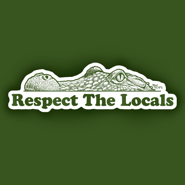 VINYL STICKER: Respect The Locals Alligator (Florida Gator)