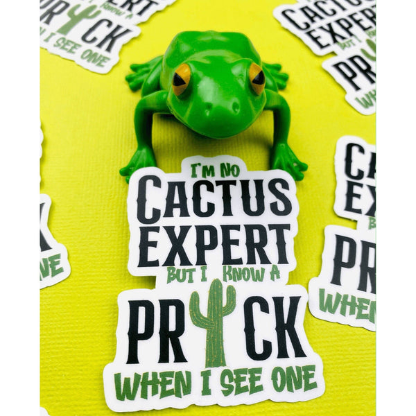 Funny Sticker I'm No Cactus Expert Sticker Profanity Sticker