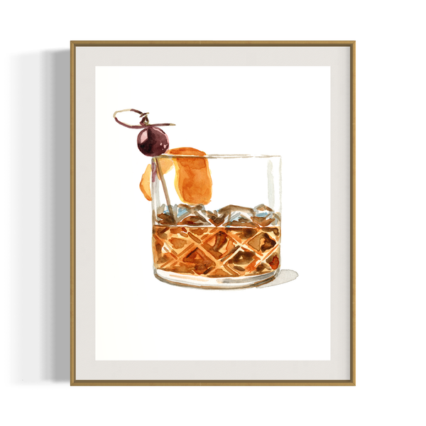 Old Fashioned #2 Watercolor Print