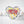 Mom Heart, Floral, Clear Vinyl Sticker, 3x3 in.