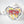Mom Heart, Floral, Clear Vinyl Sticker, 3x3 in.