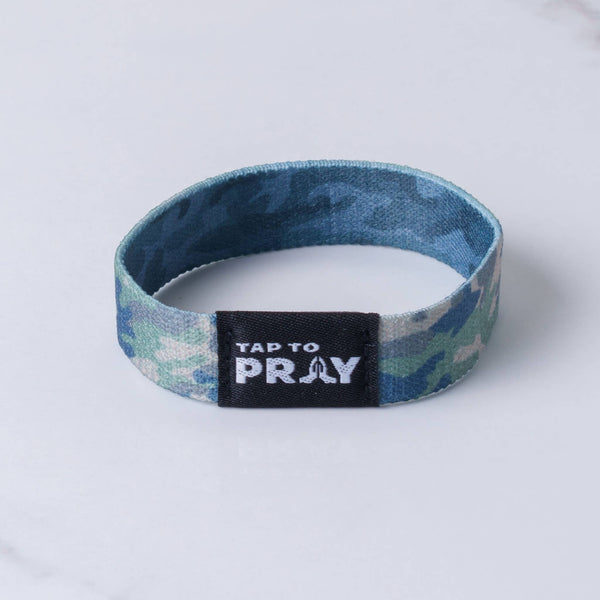Tap To Pray™ Wristbands - Green & Charcoal Camo