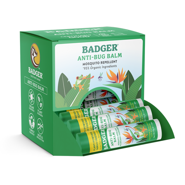 Badger Bug Repellent, Deet-Free, Organic Travel Stick 12ct