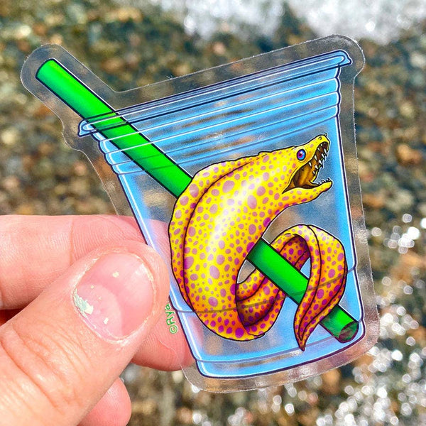 CLEAR STICKER: Iced Grande Moray Eel (Transparent Sticker)