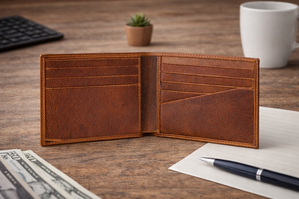 Premium Genuine Leather Bifold Wallet