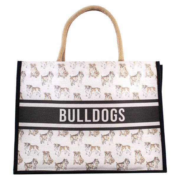 Forever Bulldog Juco Tote Bag   Black/White/Multi   19x14x7.5
