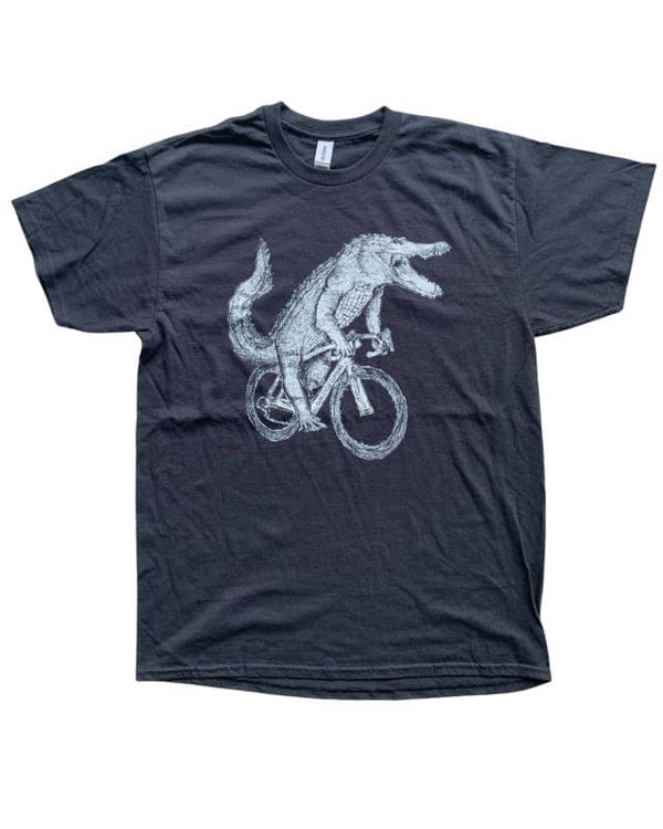 Alligator on A Bicycle Men's/Unisex Shirt
