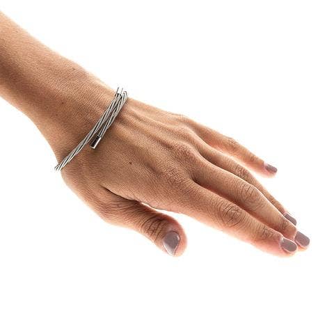 Simply Silver Guitar String Bracelet with Guitar Charm