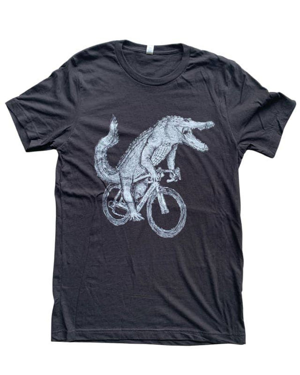 Alligator on A Bicycle Men's/Unisex Shirt