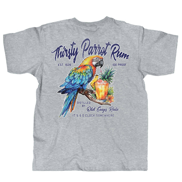 Old guys rule Thirsty Parrot sport grey shirt