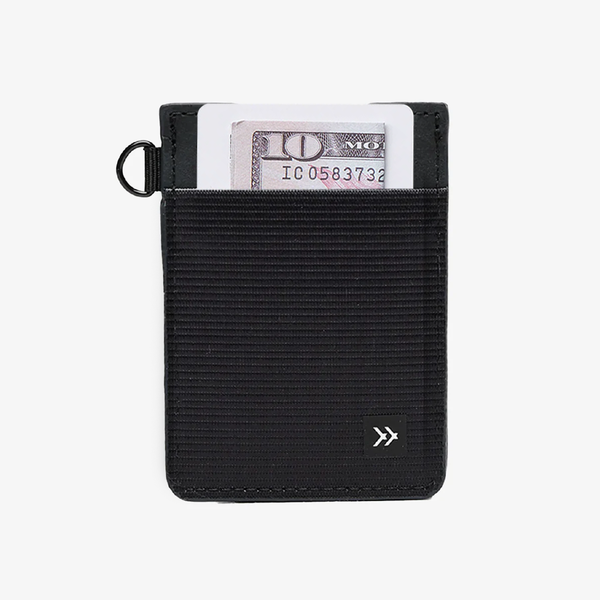 Black - Vertical Leather Wallet