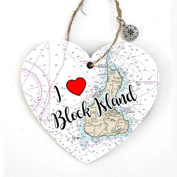 Wood Ornament - Heart Shape- Custom Map Location