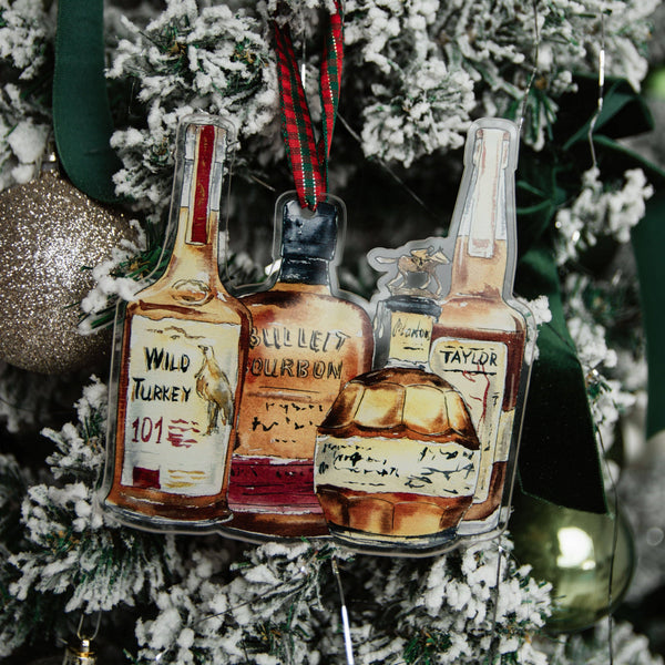 Bourbon Bottles 2 Acrylic Ornament