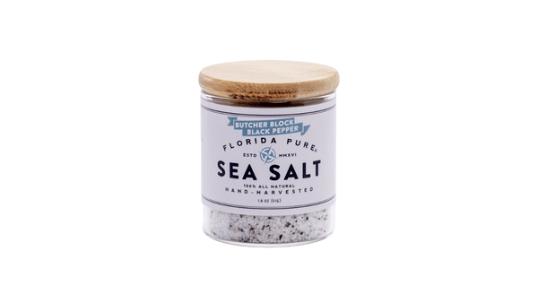 All-Natural Butcher Block Black Pepper Infused Sea Salt