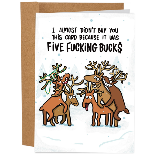 Five Fucking Bucks | Funny Christmas Card